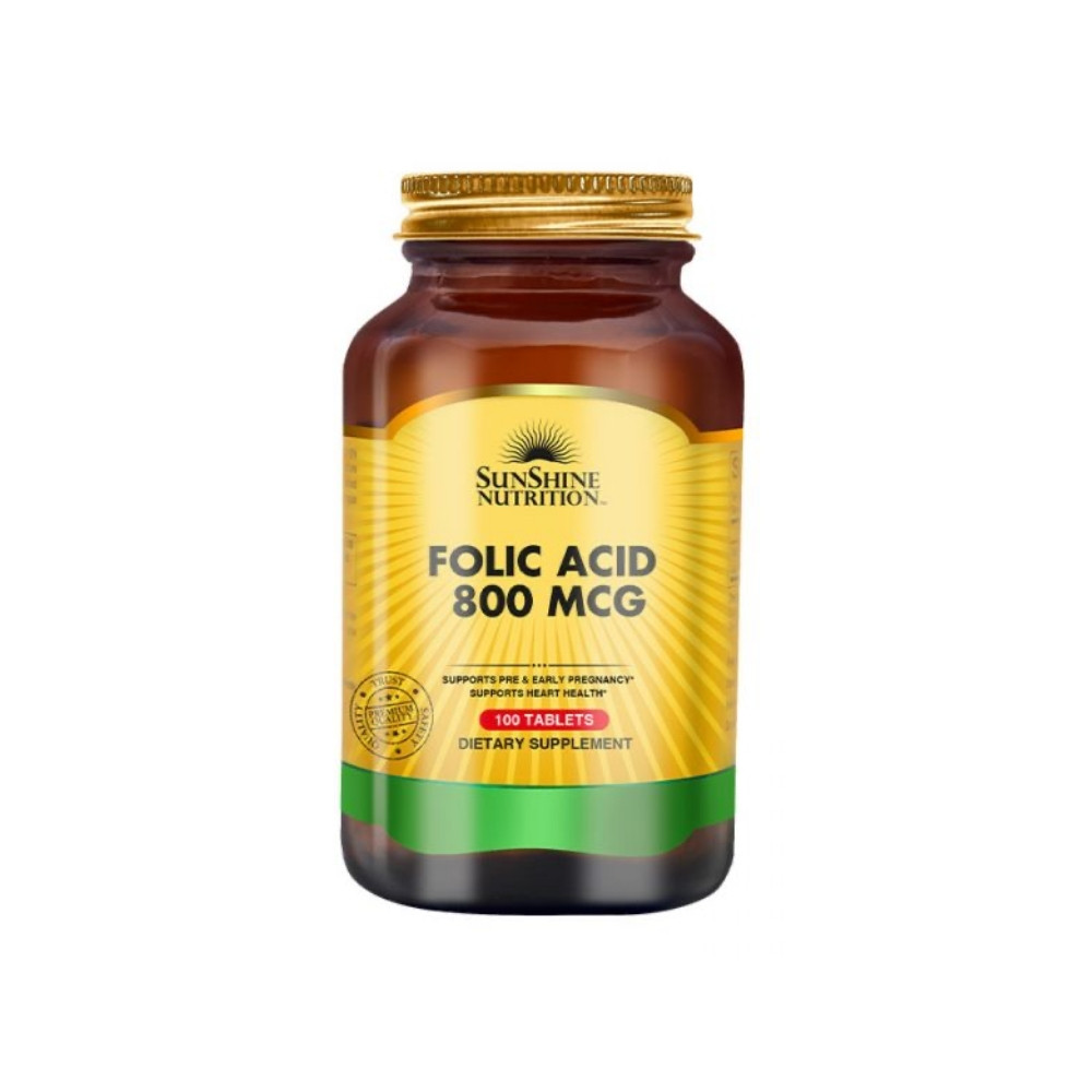 Sunshine Nutrition Folic Acid 800mcg 